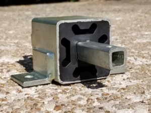 Overmolded rubber parts